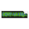 Chupacabra Text bumper stickers