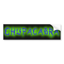 Chupacabra Text bumper stickers