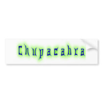 Chupacabra Text bumper stickers