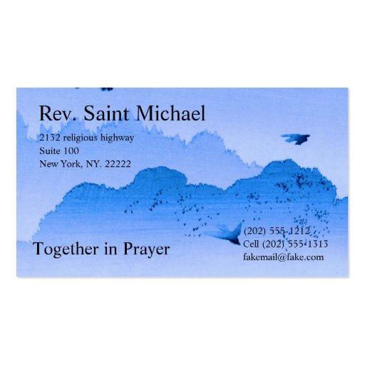 Church Administration Cards Business Card Templates (front side)
