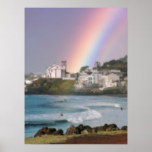 Church and Rainbow Print