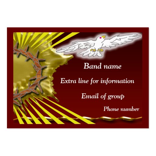 Church Band Business Card (front side)