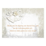 Church bells n floral wedding thank you business card