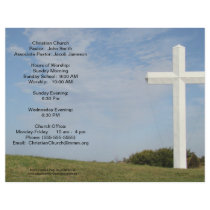 Church Bulletins, White cross, customize Flyer