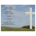 Church Bulletins, White cross, customize flyers