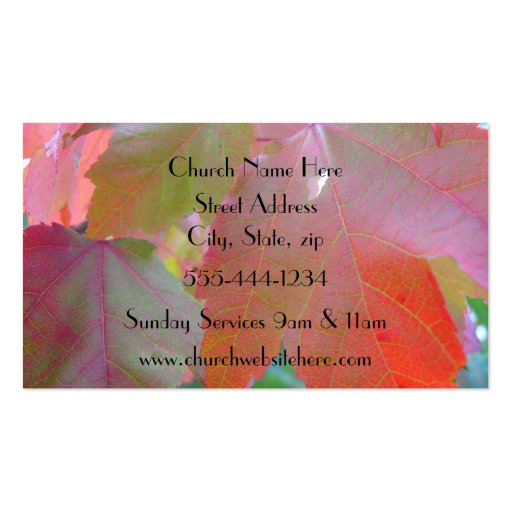 Church Business Card (front side)
