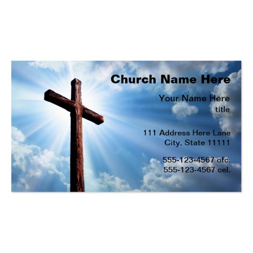 Church Business Cards (front side)