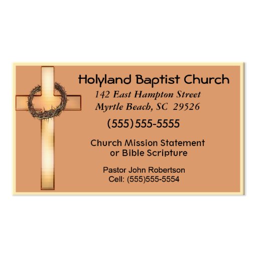 Church Business Cards (front side)