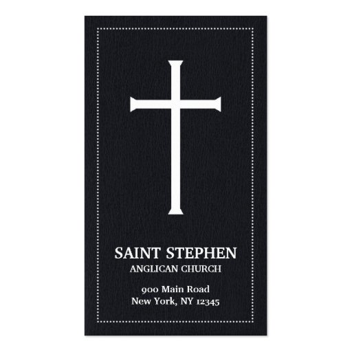 Church Cross Business Cards (front side)