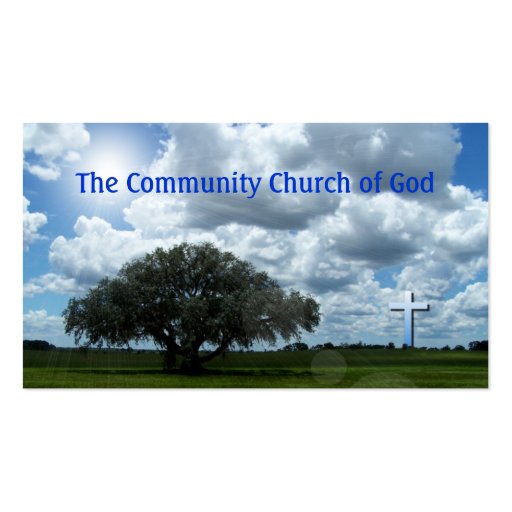 Church Cross Business Cards (front side)