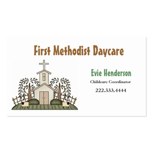Church Daycare Business Card (front side)