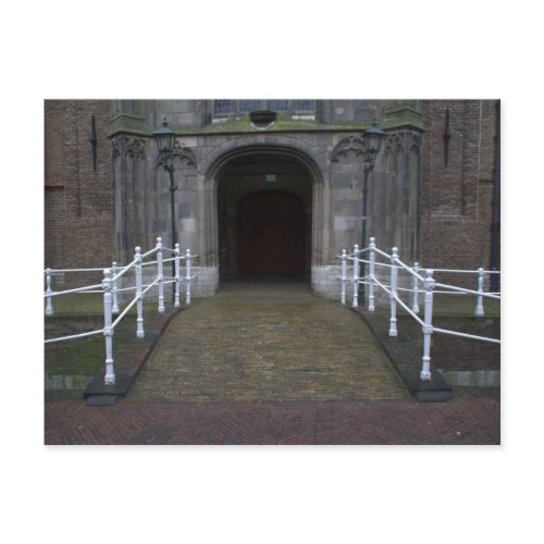 Entrance of the Old Church in Delft