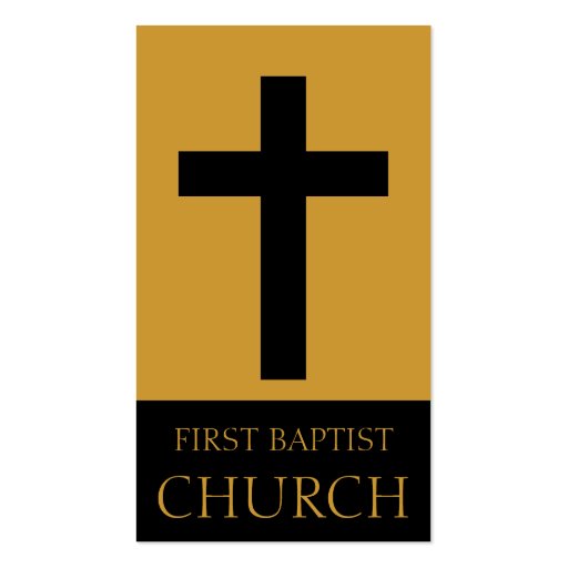 Church Gold/Black Business Card (front side)