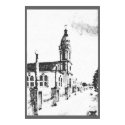 Church image in charcoal posters