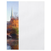 Church in autumn flyers