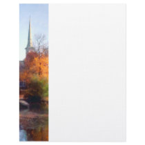 Church in autumn letterhead