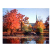 Church in Autumn posters