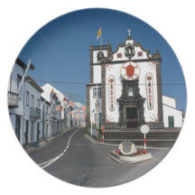 Church in Azores islands Dinner Plates