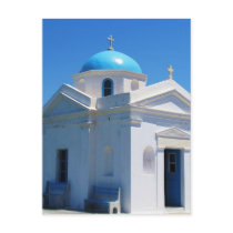 Church in Mykonos postcards