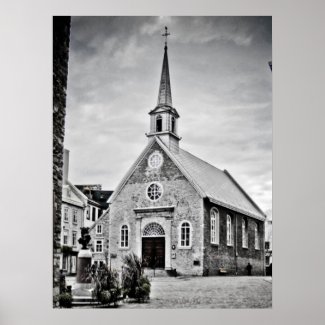 Church in Old Quebec City print