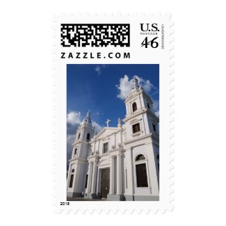 Church in Ponce stamp