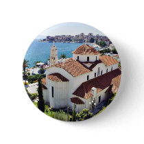 Church In Sarande In Albania. Pinback Buttons