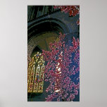 Church Interior with Pink Flowers (1) Posters