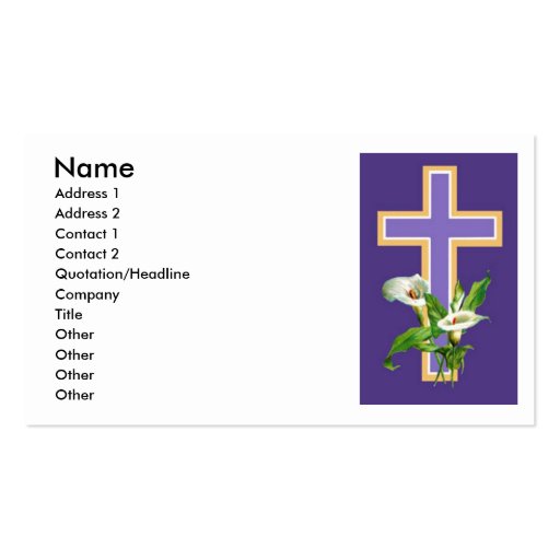 Church Invitation Business Card Templates (front side)
