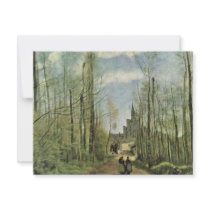 Church Of Marissel By Corot Jean-Baptiste-Camille Personalized Invitations