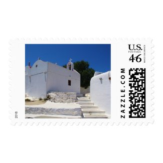 Church of Mykonos Island Greece stamp