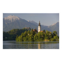 Church of the Assumption on island in Lake