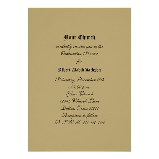 Church Ordination Invitation -- Called by God