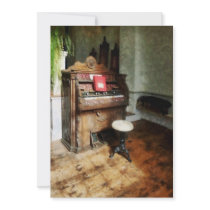 Church Organ With Swivel Stool Personalized Announcements
