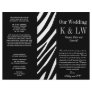 Church Program Zebra Pattern Black with White Full Color Flyer