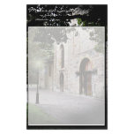 Church Sandstone Entrance with Lamp lit garden Stationery