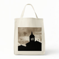 Church silhouette canvas bags