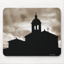 Church silhouette mouse pads
