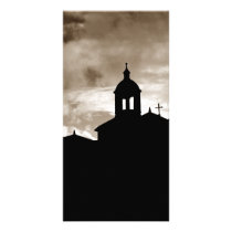 Church silhouette picture card