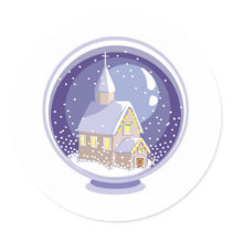 Church Snow Globe stickers