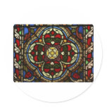 Church Stained Glass Round Stickers