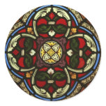 Church Stained Glass Round Sticker