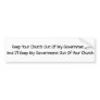 Church State Separation Bumper Sticker