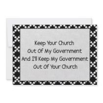 Church State Separation Custom Announcements