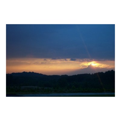 church sunset print by fision77