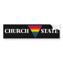 Church Triangle State Bumper Sticker