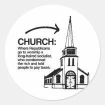 CHURCH - WHERE REPUBLICANS GO TO WORSHIP stickers