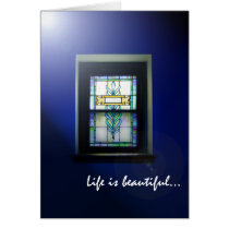 CHURCH WINDOW BLUE - Customized cards by UMChurch CHURCH WINDOW BLUE - Customized cards