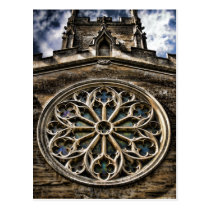 Church Window HDR art postcard postcards