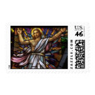 postcard - Church Windows Religion Religious Christian Wedding Anniversary All Ocassion Glass Windows Christmas Easter Sunday Believe Jesus God Christ Angels All Saints Day candles stars garland lights happy holidays seasons greetings jolly merry christmas saint nick december 25