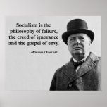 Churchill Anti-Socialism Quote Print